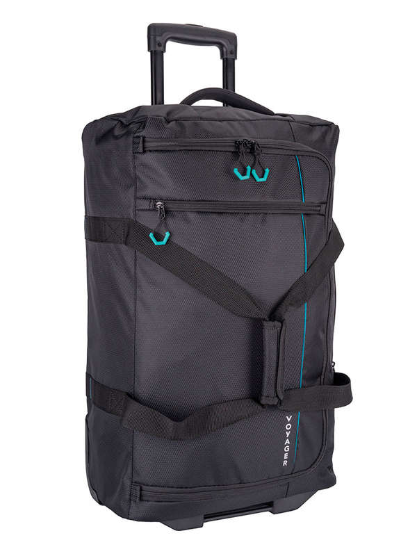 Voyager Trek Medium 2-Wheel Trolley Duffel Black