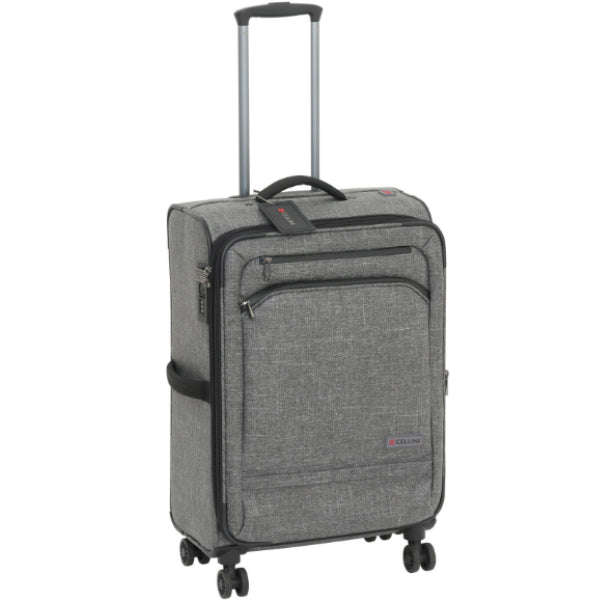 Cellini Origin 3 Piece Set Slate Grey + FREE Large & medium Plastic luggage protector cover