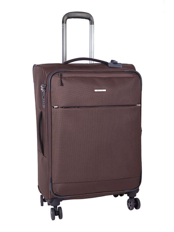 Cellini Smartcase Medium 4 Wheel Trolley Case Walnut