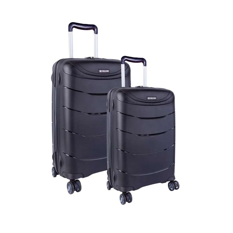 Cellini Nova 2 Piece Medium Luggage Set Black