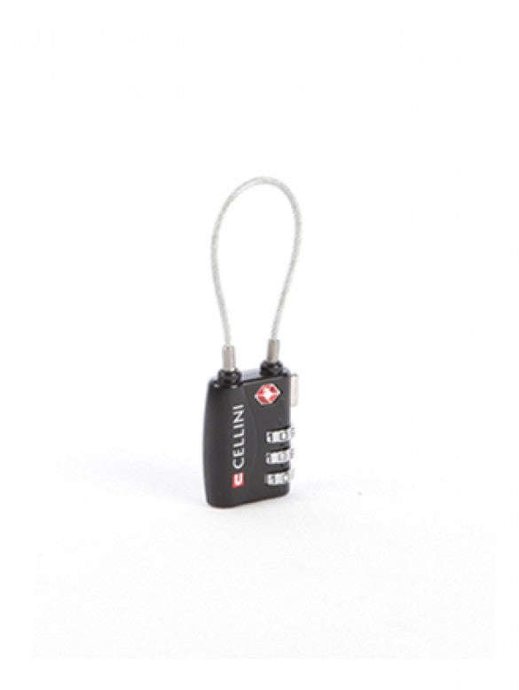 Cellini Accessories TSA Cable Lock Black