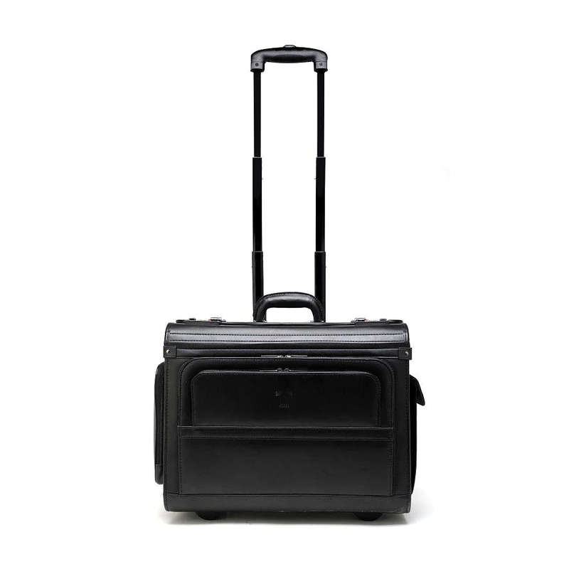 Tosca Leather Laptop Pilot Case With Wheels 622-75