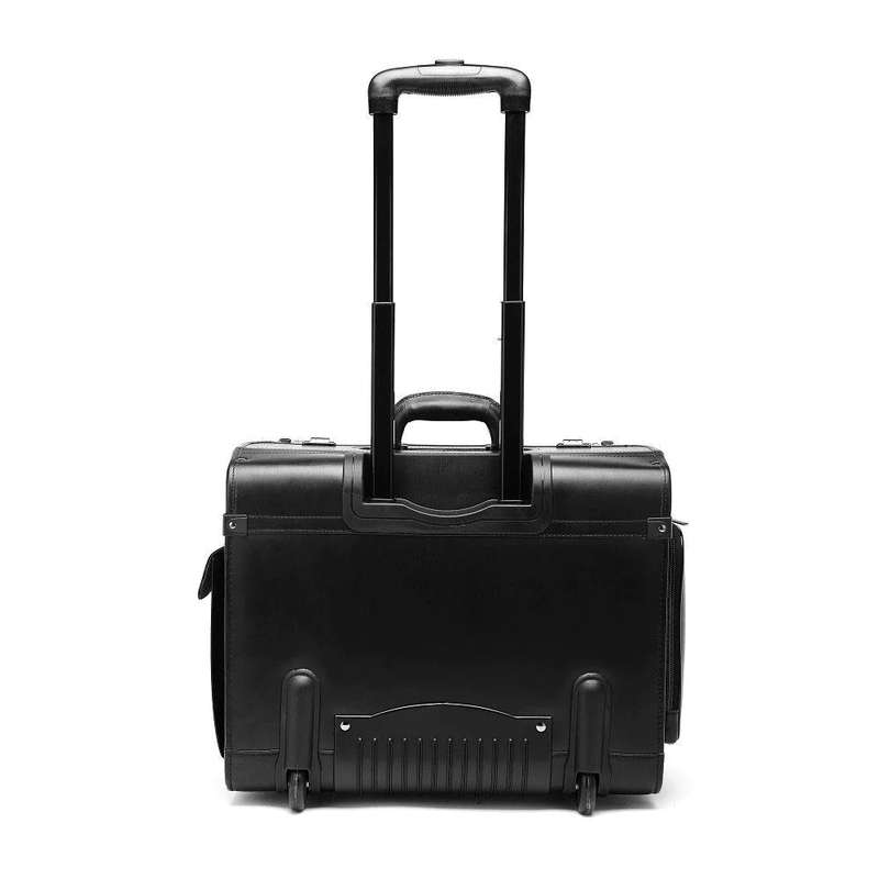 Tosca Leather Laptop Pilot Case With Wheels 622-75