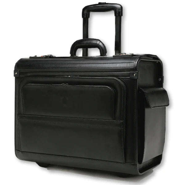 Tosca Leather Laptop Pilot Case With Wheels 622-75