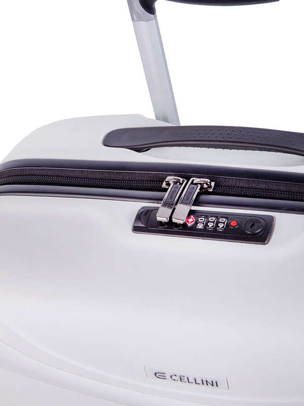 Cellini Nova Medium 65cm 4 Wheel Trolley Case White