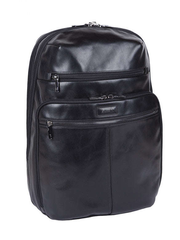 Cellini Infiniti Multipocket Leather Backpack Black