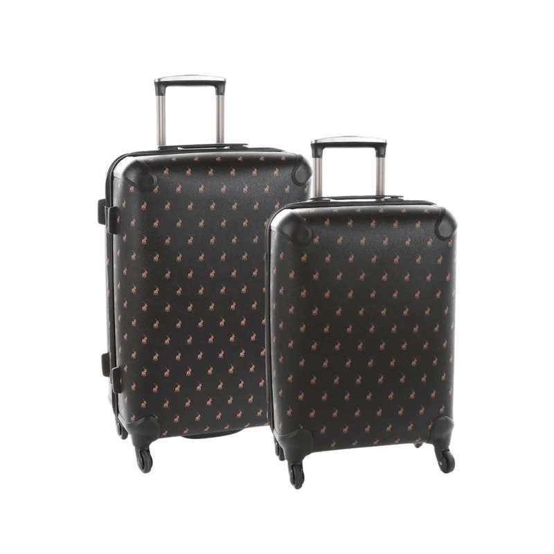 Polo Double Pack 2 Piece Medium Luggage Set Black