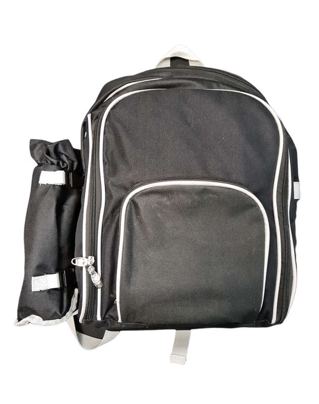 Picnic Cooler backpack with bottle holder black