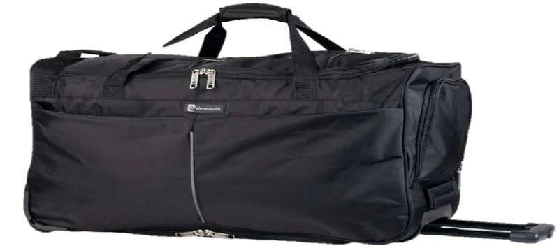 Pierre Cardin 76cm Large Duffel Bag On Wheels with Backpack Straps| Black