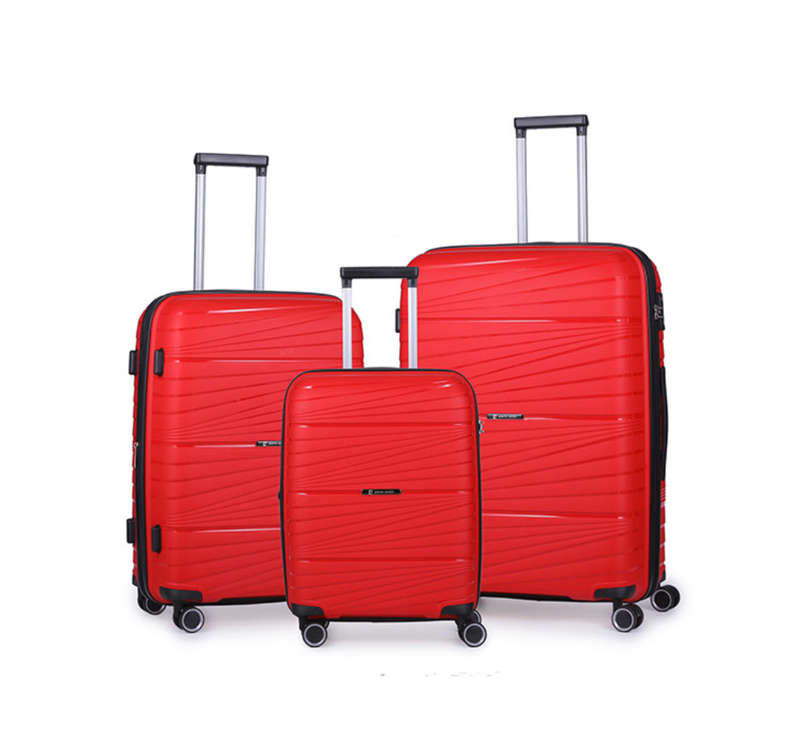 Pierre Cardin Montpellier Luggage Spinner 3 Piece Set Red