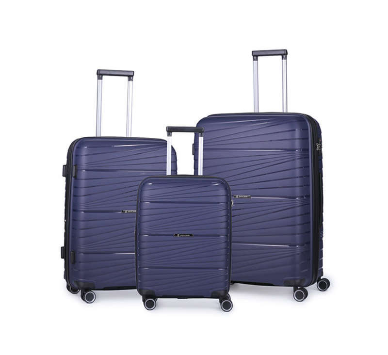 Pierre Cardin Montpellier Luggage Spinner 3 Piece Set Navy