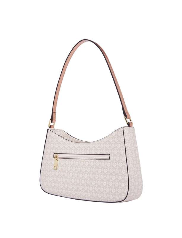 Miss Serenade | Destiny Vegan Leather Shoulder Bag | Beige