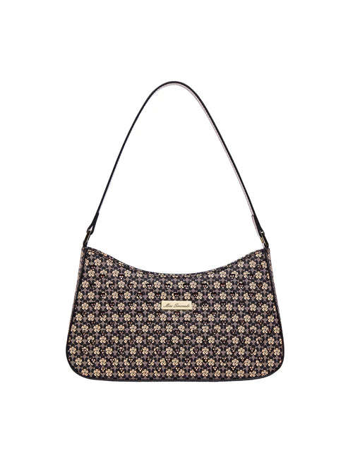 Miss Serenade | Destiny Vegan Leather Shoulder Bag | Black