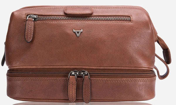 Brando Kudu Leather Wash Bag | Copper