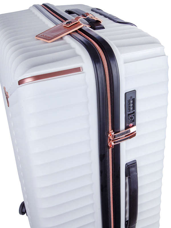 Cellini Allure Hardshell Medium 4 Wheel Trolley Case white