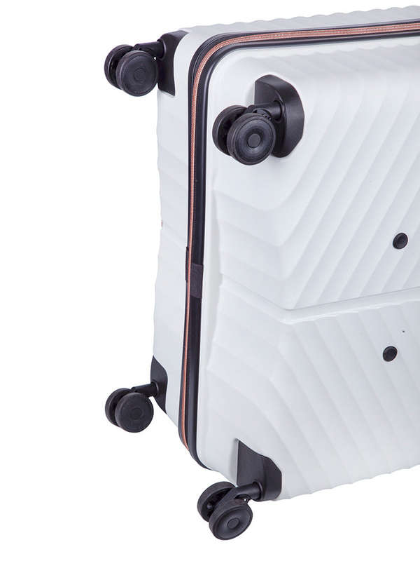 Cellini Allure Hardshell Medium 4 Wheel Trolley Case white