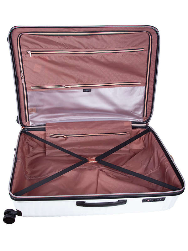 Cellini Allure Hardshell Medium 4 Wheel Trolley Case white