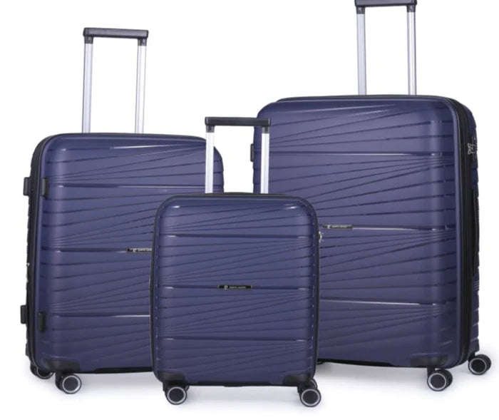 Pierre Cardin Montpellier Luggage Spinner 3 Piece Set Navy
