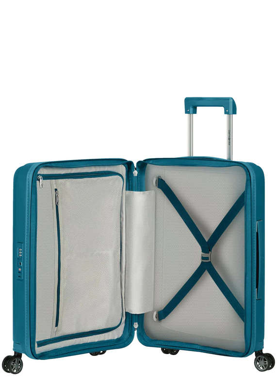 Samsonite HI-FI Spinner Expandable 55cm Petrol Blue