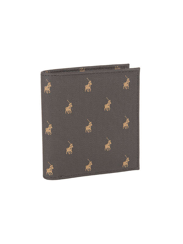 Polo Signature Credit Card Wallet Black Brown
