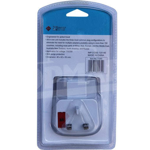 Travel Mate 3Pin SA to International Adaptor