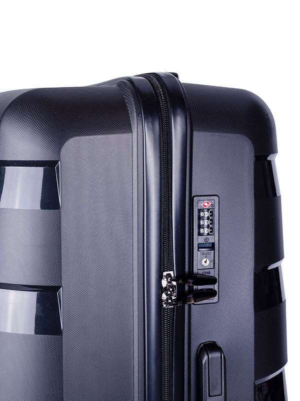 Voyager Pacific Large 75cm  Wheel Trolley Case Black