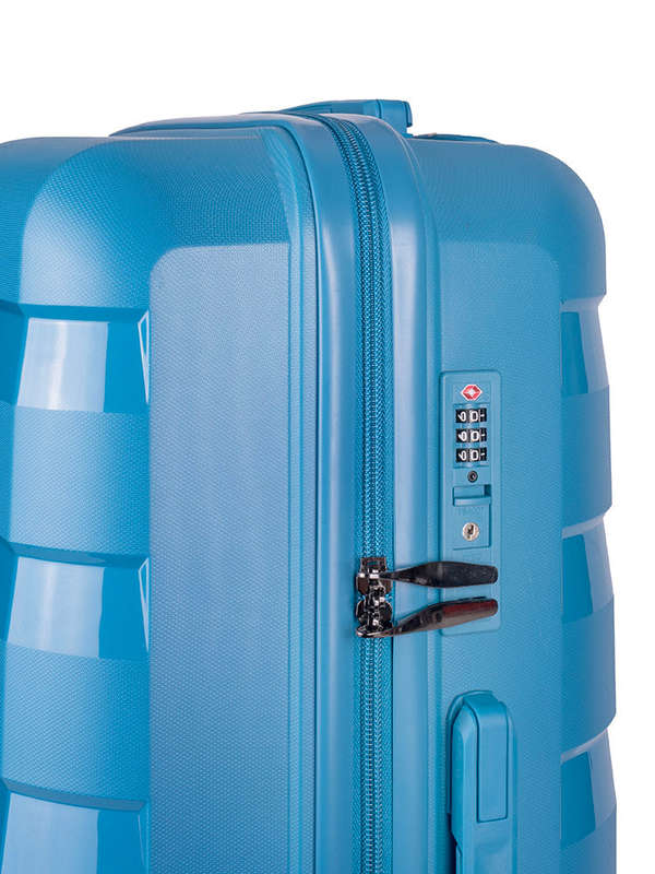 Voyager Pacific Medium 65cm Wheel Trolley Case Blue