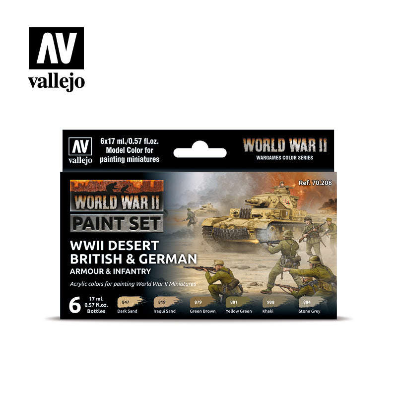 70.208 - WWII Desert British & German Armour & Infantry (6)