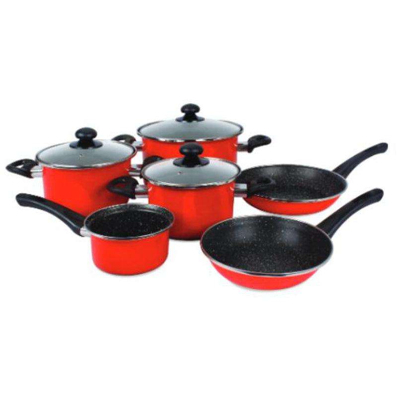 Mellerware Pack 10 Piece Black Induction Cooker And Pot Set 3000W "Capri"
