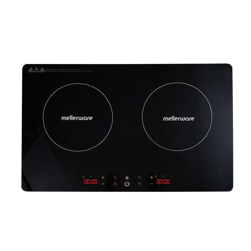 Mellerware Pack 10 Piece Black Induction Cooker And Pot Set 3000W "Capri"