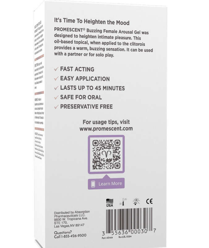 Promescent Female arousal buzzing gel - Made in the USA