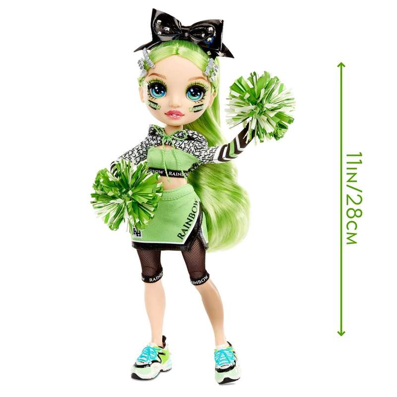 Rainbow High Cheer Jade Hunter  Green Cheerleader Fashion Doll