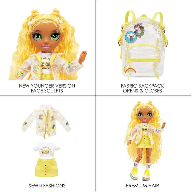 Rainbow High Junior High Sunny Madison 9 inches Yellow Fashion Doll with Accessories