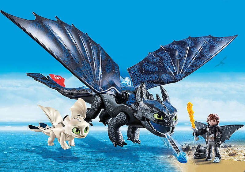 PLAYMOBIL Dragons Hiccup and Toothless with Baby Dragon 70037