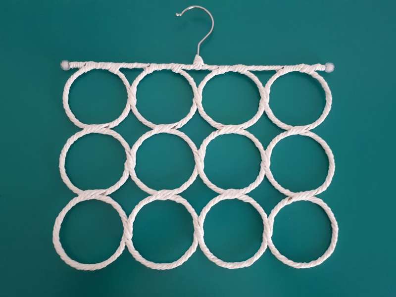 white scarf hanger