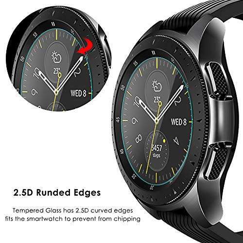CAVN Samsung Galaxy Watch 42mm Screen Protector, [4 Packs] Waterproof Tempered Glass Screen Prote...