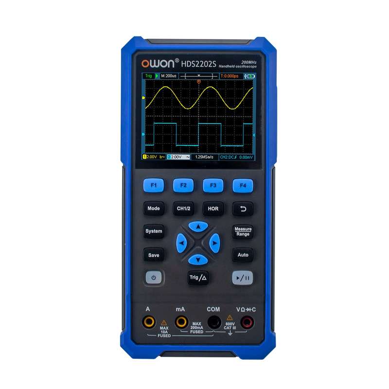 OWON HDS2202S 3 in 1 Handheld Digital Oscilloscope Multimeter Waveform Generator 200MHz 1GSa/