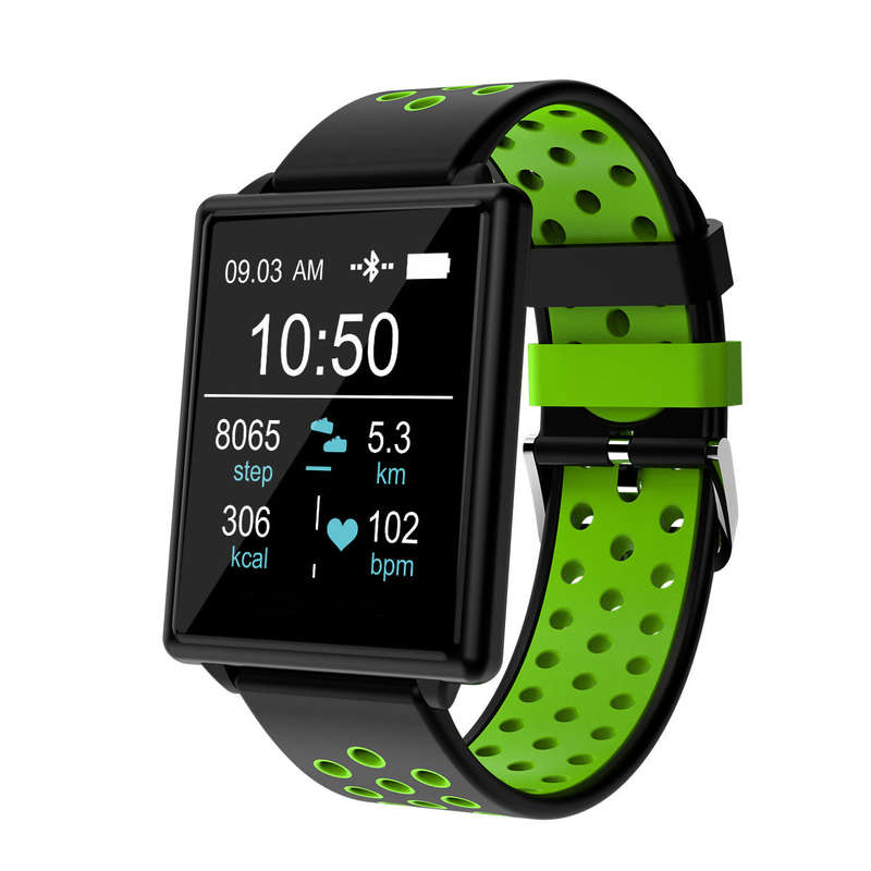 XANES F8 1.44'' IPS Color Screen IP67 Waterproof Smart Watch Heart Rate Blood Pressure Ox... - Green