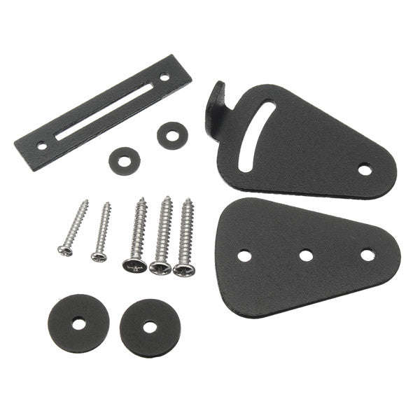 Black Carbon Steel Sliding Barn Door Locks Wood Door Lock Pull Door Latch Slot