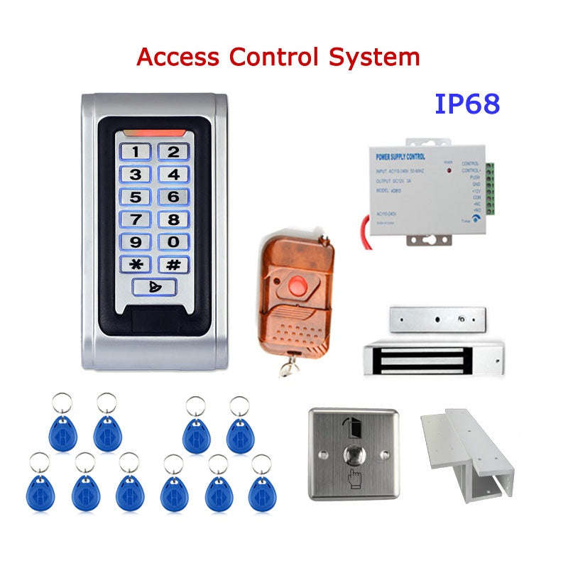 Access Control System Kit RFID Reader Keypad Remote Control Magnetic Lock