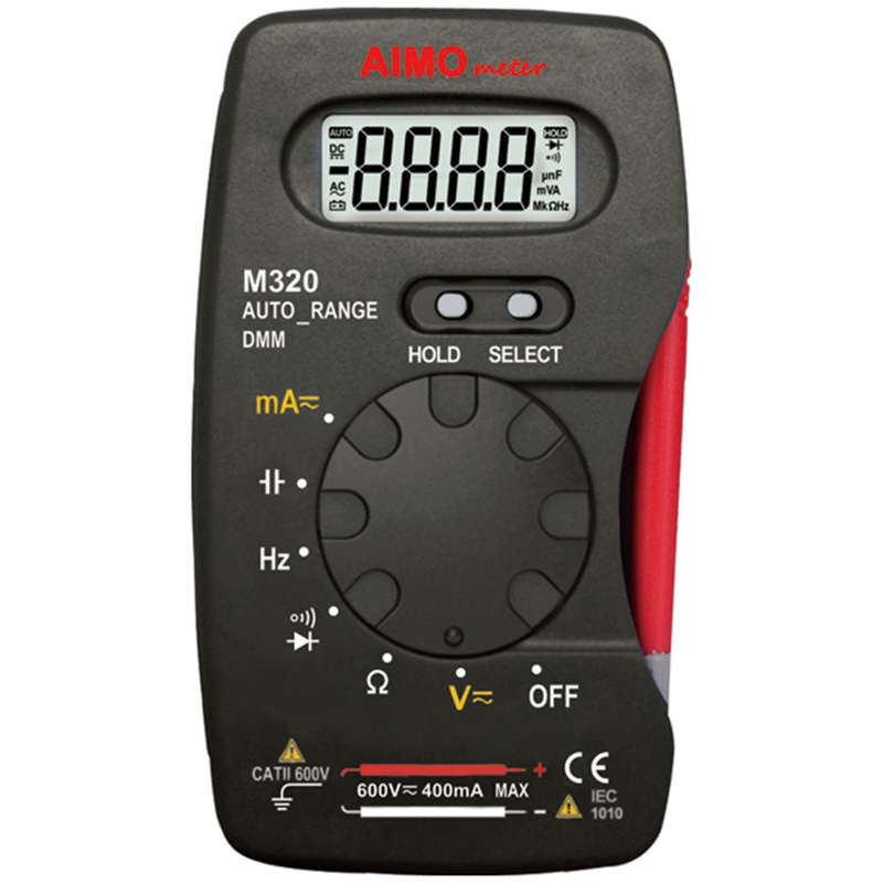 M320 Digital Multimeter DMM Auto Range 4000 Counts Ammeter Voltmeter Ohmmeter with Capacitanc