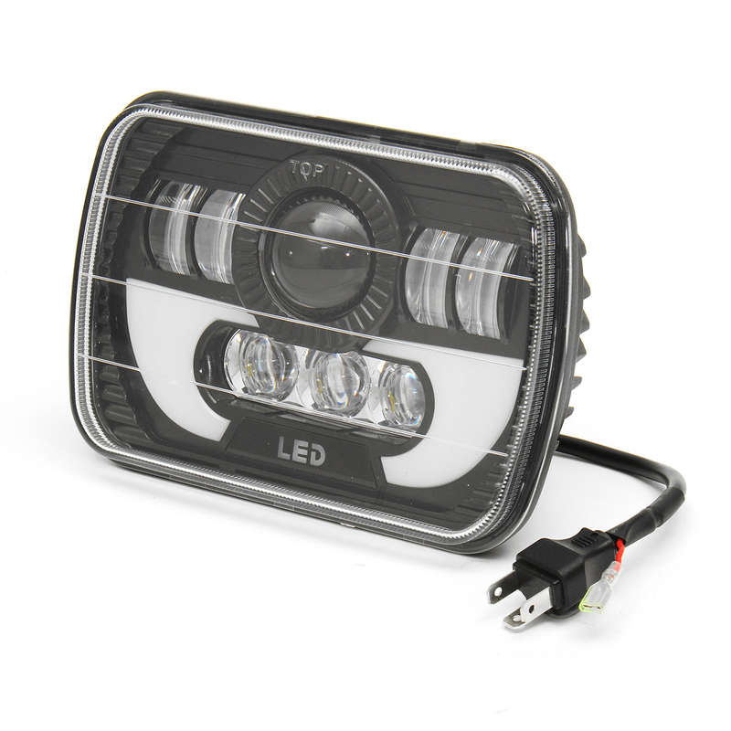 7x5Inch H4 Hi/low Beam Square LED Headlights Lamp DRL Light for Jeep YJ XJ Truck