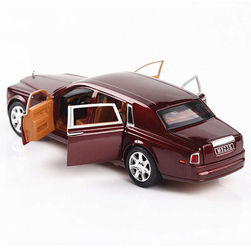 1:24 Alloy Roll Royce Phantom Lengthened Cohes Diecast Car Vehicles Model Toy: Maroon
