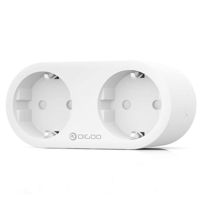 DIGOO DG-SP202 Dual EU Plug Smart WIFI Socket Individual Controllable Energy Monitor Remote C