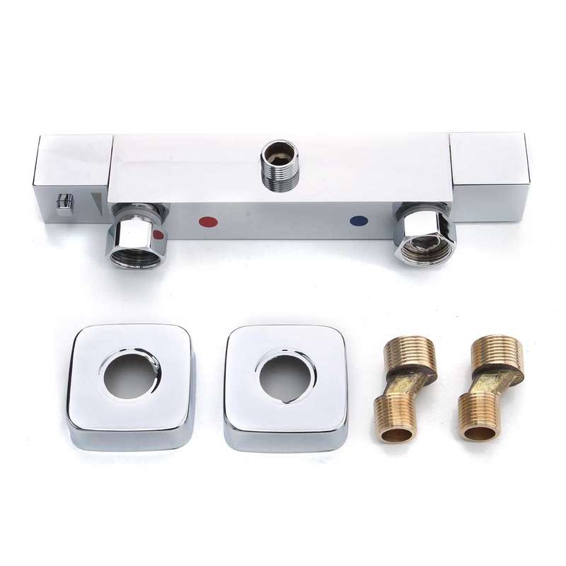 Constant Temperature Mixing Thermostat Valve Water Heater Silver 20-50C