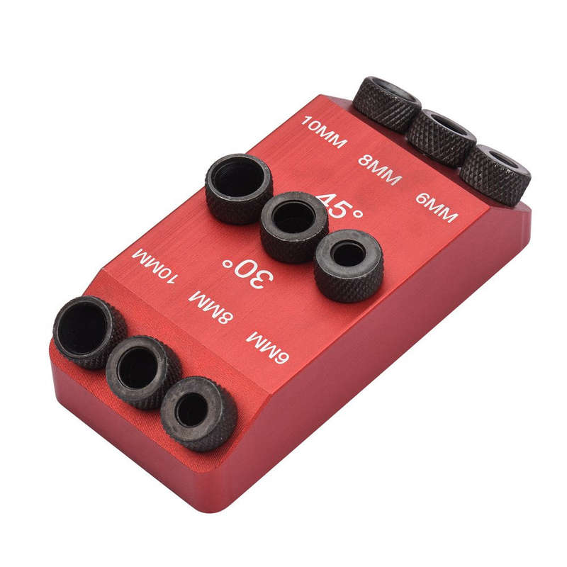 30/45/90 Guide Jig Drill Guide Pocket Hole Jig 30 45 90 Degree Multi Angle Positioner for