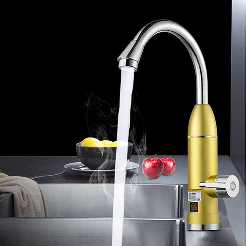 220V 3000W Instant Electric Tankless Cold/Hot Water Heater Shower System Tap Faucet Digital D