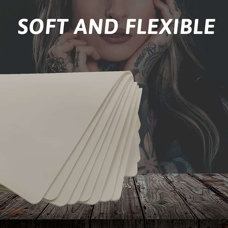 Blank Tattoo Skin Practice, CINRA Double Sides 12 Sheets 8x6` Tattoo Skins