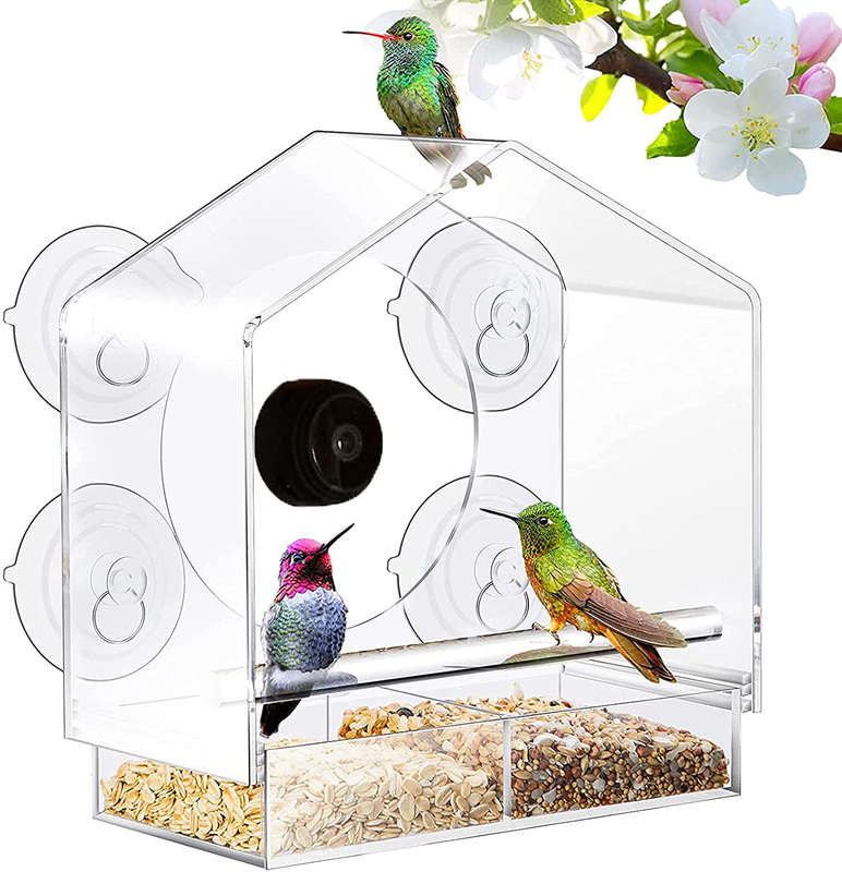 TBNOONE Bird Feeder Camera(with 128G TF Card),Bird Feeder House with Spy Magnetic Wireless WiFi Came