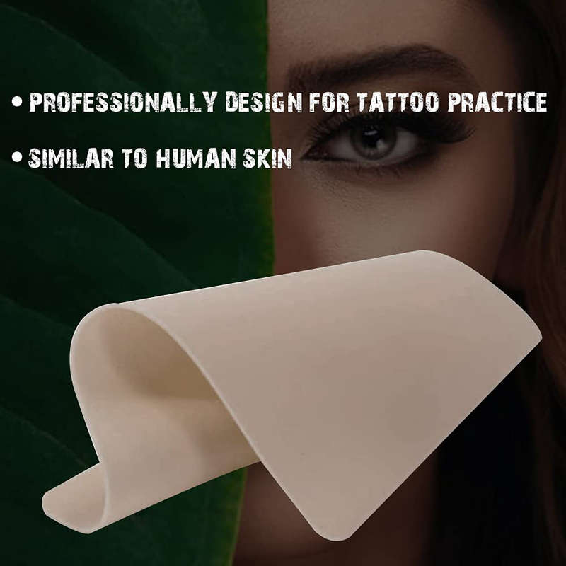 Blank Tattoo Skin Practice, CINRA Double Sides 12 Sheets 8x6` Tattoo Skins